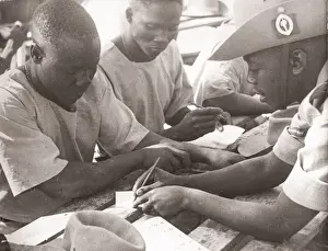 Hisorical Prints: 1940s East Africa - training camp Kenya for African recruits