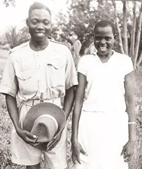 1940s East Africa - Uganda - Askari soldier and girlfriend