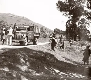 Hisorical Prints: 1940s East Africa - Uganda - rural transport scenery