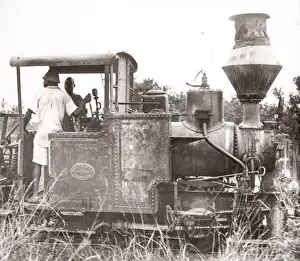 Hisorical Prints: 1940s East Africa - Uganda - steam train sugar plantation