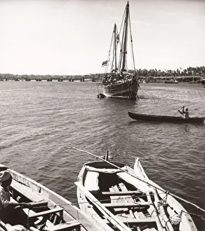 1940s East Africa - view along sea at Mombasa Kenya