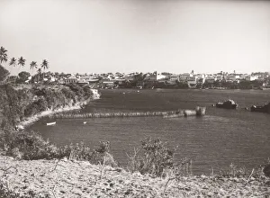 1940s East Africa - view along sea at Mombasa Kenya