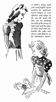 1940s girl and doll