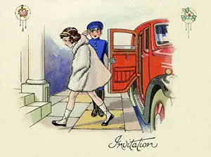 1940s party invitation