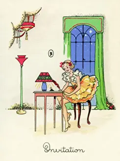 1940s party invitation