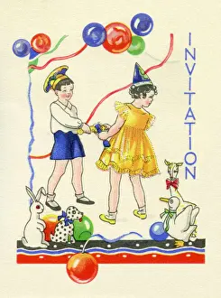 1940s party invitation