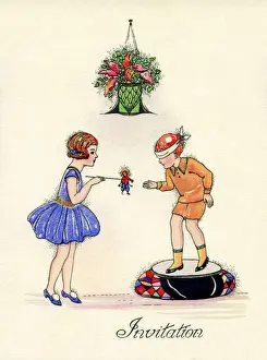 1940s party invitation