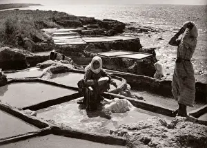 1943 - Syria - making salt from sea water, coast at Tartus