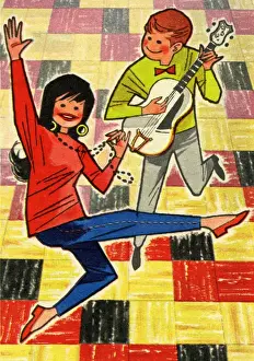 1950s couple dancing