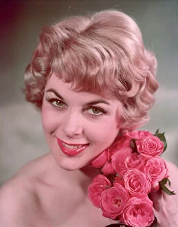 1950S Girl and Flowers
