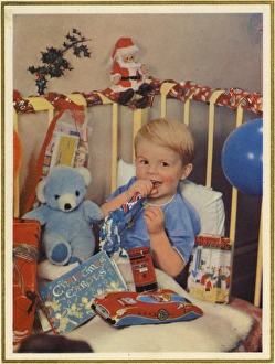 Images Dated 17th December 2015: 1950s Vintage Christmas Card