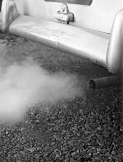 Warming Gallery: Even back in the 1960s, car exhaust pipes caused air pollution! Date: 1960s