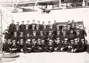 Centurion Prints: 19th century / 1900 vintage photograph - officers of HMS Centurion