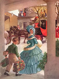 Images Dated 28th November 2019: 19th century Christmas scene