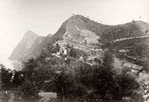 19th century photograph China c. 1880s - mountain temple