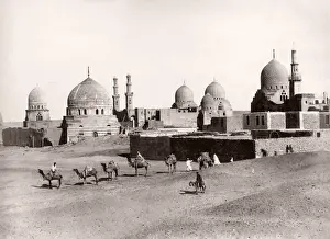 Archiecture Prints: 19th century vintage photograph - Egypt - tomb of the Caliphs, Mamluks, Cairo
