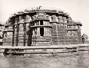 Temples Collection: 19th century vintage photograph India - Jain temples Halebidu