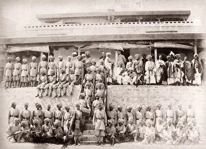 Afridi Gallery: 19th century vintage photograph India - Kuki Khel, Afridi native regiment, British army