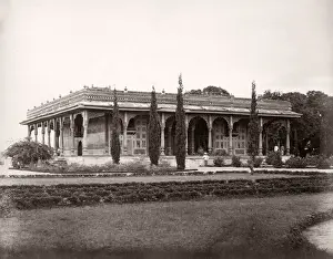 Topography Prints: 19th century vintage photograph India - Tippoos Summer Palace [the Darya Daulat Bagh]