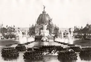 Archiecture Prints: 19th century vintage photograph Paris France - The Exposition Universelle of 1889 was a