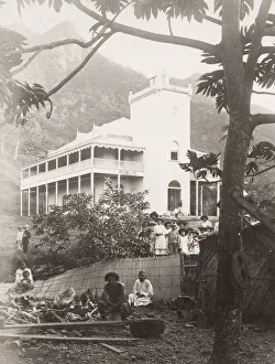 19th century vintage photograph: view at Levuku, Fiji, Pacific Ocean island,. c.1890 19th century vintage photograph: view at Levuku, Fiji, Pacific Ocean island,. c.1890