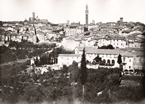 Siena Collection: 19th century vintage photograph - view of Siena in Italy
