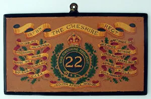 Topographical Collection: 1st Battalion Cheshire Regiments regimental drum