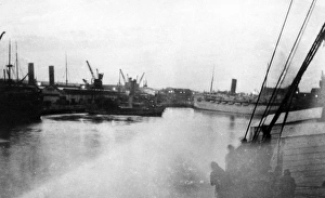 1st Cameron Highlanders leaving Southampton, WW1