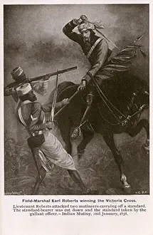 Sepoy Prints: 1st Earl Roberts winning the Victoria Cross - Indian Mutiny