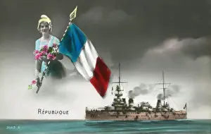 Pride Prints: 1st Rank French pre-dreadnought battleship the Republique