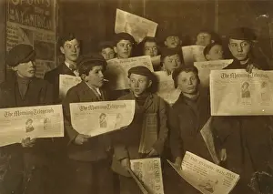 Upward Prints: 2 AM February 12, 1908. Papers just out