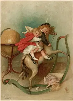 2 Kids on Rocking Horse