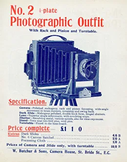 No 2 Quarter Plate Photographic Camera Outfit