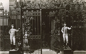 Jockeys Gallery: 21 Club entrance, New York City, USA