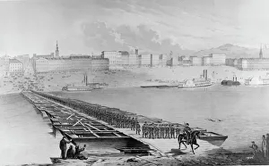 21st Gallery: The 21st Reg t Wisconsin Vol. crossing the pontoon bridge