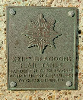 Juno Collection: 22nd Dragoons Plaque Juno Beach exit