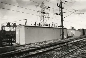 Feeder Prints: 25kV feeder station with electricity overheads and tracks