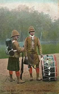Bass Prints: 2nd Black Watch Private and Bass Drummer South African Kit