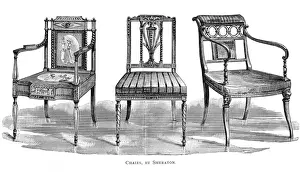 Chairs Prints: 3 Chairs Sheraton