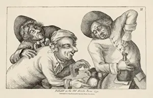 Grotesque Prints: 3 Drunks Open a Bottle