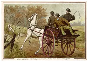 Encounter Prints: 3 Men in a Dog Cart