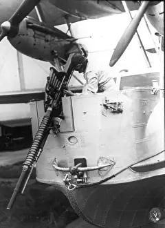 Perth Prints: The 37mm COW gun in the bow of the Blackburn RB3A Perth