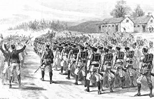 Assam Collection: 44th Gurkha Light Infantry leaving Shillong, Assam, 1891