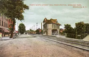 Rail Road Prints: 49th Street Rail Station, Borough Park, Brooklyn, NY