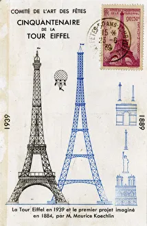 Images Dated 3rd August 2018: 50th Anniversary celebration of the Eiffel Tower, Paris