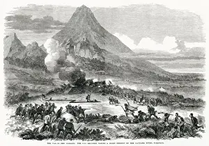 Cameron Prints: 57th Regiment captures a Maori redoubt on the Katikara River