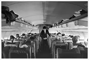 Aboard Prints: 727 Passengers-Lufthansa