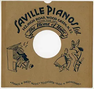 78 rpm record cover, Saville Pianos Ltd