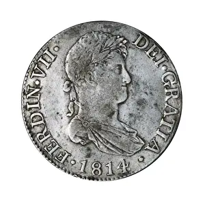 Cf9 Z Prints: 8 reales silver coin from Ferdinand VIIs reign