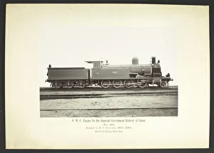 Trevithick Prints: 8 WC engine by Richard Francis Trevithick. Side view